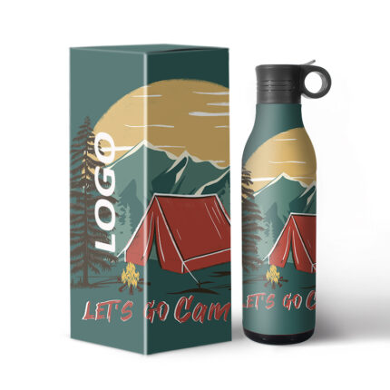 425ml+400ml Stainless Steel 304 Eco-Friendly Water Bottle with Handle and Lid 2 1 BPA Free Vacuum Flask for 12-24 Hours Thermal - 11 color
