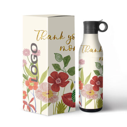 425ml+400ml Stainless Steel 304 Eco-Friendly Water Bottle with Handle and Lid 2 1 BPA Free Vacuum Flask for 12-24 Hours Thermal - 12 color