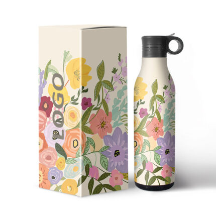 425ml+400ml Stainless Steel 304 Eco-Friendly Water Bottle with Handle and Lid 2 1 BPA Free Vacuum Flask for 12-24 Hours Thermal - 14 color