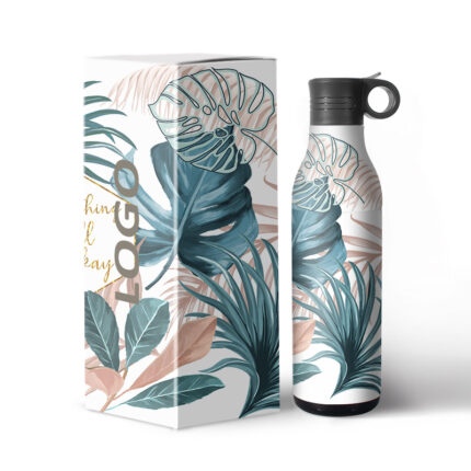 425ml+400ml Stainless Steel 304 Eco-Friendly Water Bottle with Handle and Lid 2 1 BPA Free Vacuum Flask for 12-24 Hours Thermal - 16 color