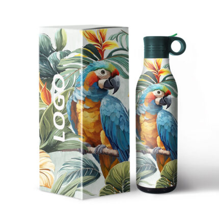 425ml+400ml Stainless Steel 304 Eco-Friendly Water Bottle with Handle and Lid 2 1 BPA Free Vacuum Flask for 12-24 Hours Thermal - 3 color