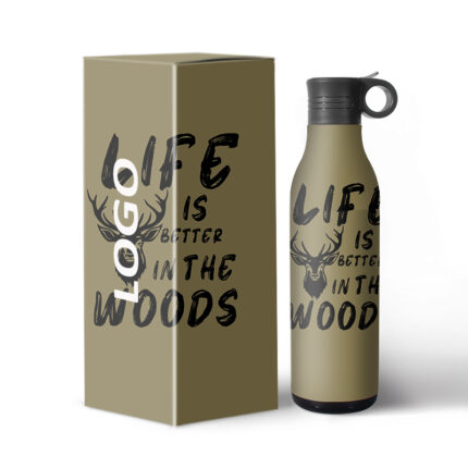 425ml+400ml Stainless Steel 304 Eco-Friendly Water Bottle with Handle and Lid 2 1 BPA Free Vacuum Flask for 12-24 Hours Thermal - 7 color