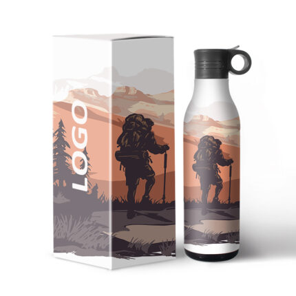 425ml+400ml Stainless Steel 304 Eco-Friendly Water Bottle with Handle and Lid 2 1 BPA Free Vacuum Flask for 12-24 Hours Thermal - 9 color