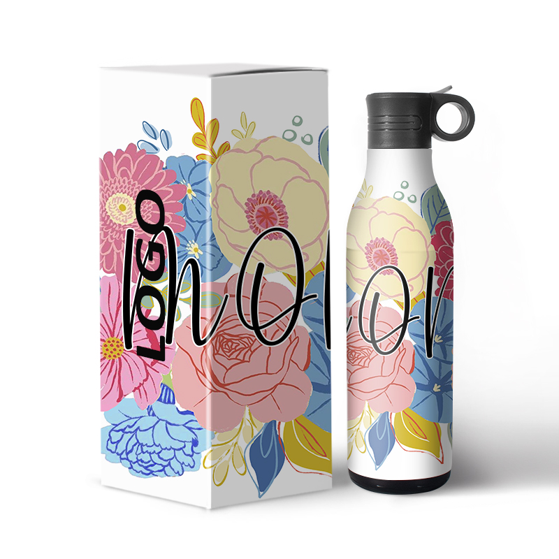 425ml+400ml Stainless Steel 304 Eco-Friendly Water Bottle with Handle and Lid 2 1 BPA Free Vacuum Flask for 12-24 Hours Thermal product image 1