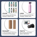 425ml+400ml Stainless Steel 304 Eco-Friendly Water Bottle with Handle and Lid 2 1 BPA Free Vacuum Flask for 12-24 Hours Thermal product image 2