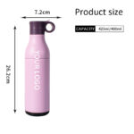 425ml+400ml Stainless Steel 304 Eco-Friendly Water Bottle with Handle and Lid 2 1 BPA Free Vacuum Flask for 12-24 Hours Thermal product image 5