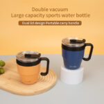16 oz Clear 18/8 304 Stainless Steel Vacuum Insulated Tumbler Lid Straw Eco-Friendly Boiling Water Safe Custom Logo 6-12hr product image 3