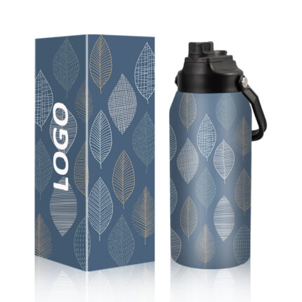 40oz Stainless Steel 304 Gallon Jug Wide Mouth Vacuum Insulated Leakproof Lid Temperature Display Eco-Friendly 12-24hr Thermal - 10 color