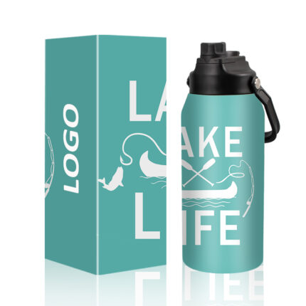40oz Stainless Steel 304 Gallon Jug Wide Mouth Vacuum Insulated Leakproof Lid Temperature Display Eco-Friendly 12-24hr Thermal - 3 color