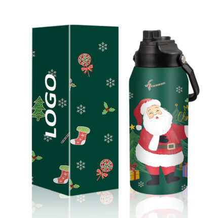 40oz Stainless Steel 304 Gallon Jug Wide Mouth Vacuum Insulated Leakproof Lid Temperature Display Eco-Friendly 12-24hr Thermal - 4 color