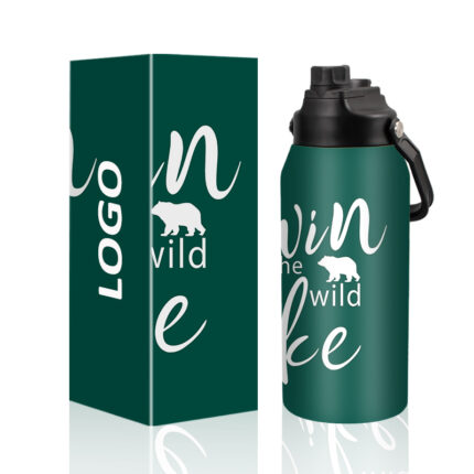 40oz Stainless Steel 304 Gallon Jug Wide Mouth Vacuum Insulated Leakproof Lid Temperature Display Eco-Friendly 12-24hr Thermal - 5 color
