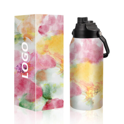 40oz Stainless Steel 304 Gallon Jug Wide Mouth Vacuum Insulated Leakproof Lid Temperature Display Eco-Friendly 12-24hr Thermal - 9 color