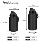40oz Stainless Steel 304 Gallon Jug Wide Mouth Vacuum Insulated Leakproof Lid Temperature Display Eco-Friendly 12-24hr Thermal product image 5