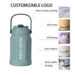 Reusable Stainless Steel Eco-Friendly Large Capacity Vacuum Insulated Water Bottle Handle Lid Custom Logo 12-24 Hours Thermal product image 3