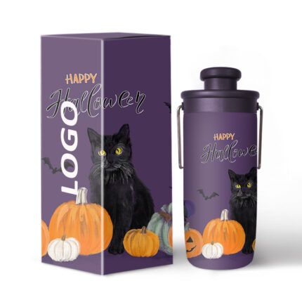 Custom Vacuum Insulated Stainless Steel Water Bottle Handle Lid 20oz Eco-Friendly Portable Drinkware 12-24hr Thermal Performance - 14 color
