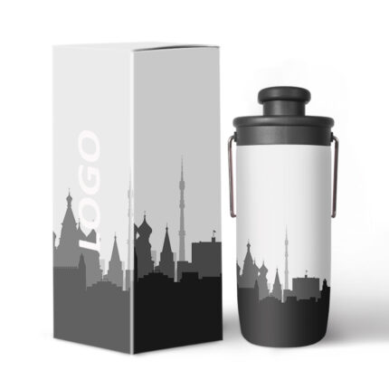 Custom Vacuum Insulated Stainless Steel Water Bottle Handle Lid 20oz Eco-Friendly Portable Drinkware 12-24hr Thermal Performance - 15 color