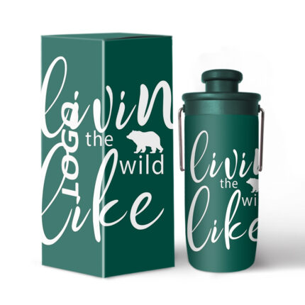 Custom Vacuum Insulated Stainless Steel Water Bottle Handle Lid 20oz Eco-Friendly Portable Drinkware 12-24hr Thermal Performance - 19 color
