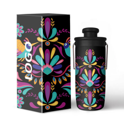 Custom Vacuum Insulated Stainless Steel Water Bottle Handle Lid 20oz Eco-Friendly Portable Drinkware 12-24hr Thermal Performance - 5 color