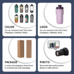 Custom Vacuum Insulated Stainless Steel Water Bottle Handle Lid 20oz Eco-Friendly Portable Drinkware 12-24hr Thermal Performance product image 2