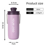 Custom Vacuum Insulated Stainless Steel Water Bottle Handle Lid 20oz Eco-Friendly Portable Drinkware 12-24hr Thermal Performance product image 5