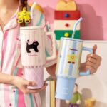 Lelyi INS Cartoon Cute Girl Heart Stainless Steel Bottle High-value Creative Fresh Portable Thermos Cup product image 2