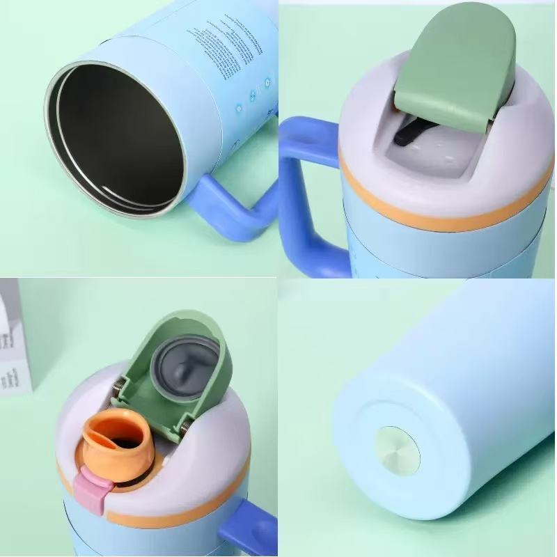 Original Equipment Large Capacity 304 Stainless Steel Insulated Cup Handheld Fruit and Car Cup Double Straw 40oz Premium Tumbler product image 2