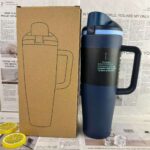Original Equipment Large Capacity 304 Stainless Steel Insulated Cup Handheld Fruit and Car Cup Double Straw 40oz Premium Tumbler product image 5