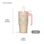 2025 Custom Insulated Tumbler With Handle Beer Sublimation Double Wall Stainless Steel Mugs With Lockable Lid Leak Proof product image 3