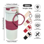Custom Modern 20oz Eco-Friendly Stainless Steel Vacuum Insulated for Office Cup Outdoor Portable Couple Straw Cup product image 2