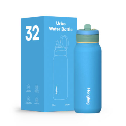 Durable Portable New Modern Design Insulated Metal Water Keep Hot Cold Drinks for 12 Hours Double Wall Vacuum Tumblers - Sky Blue color