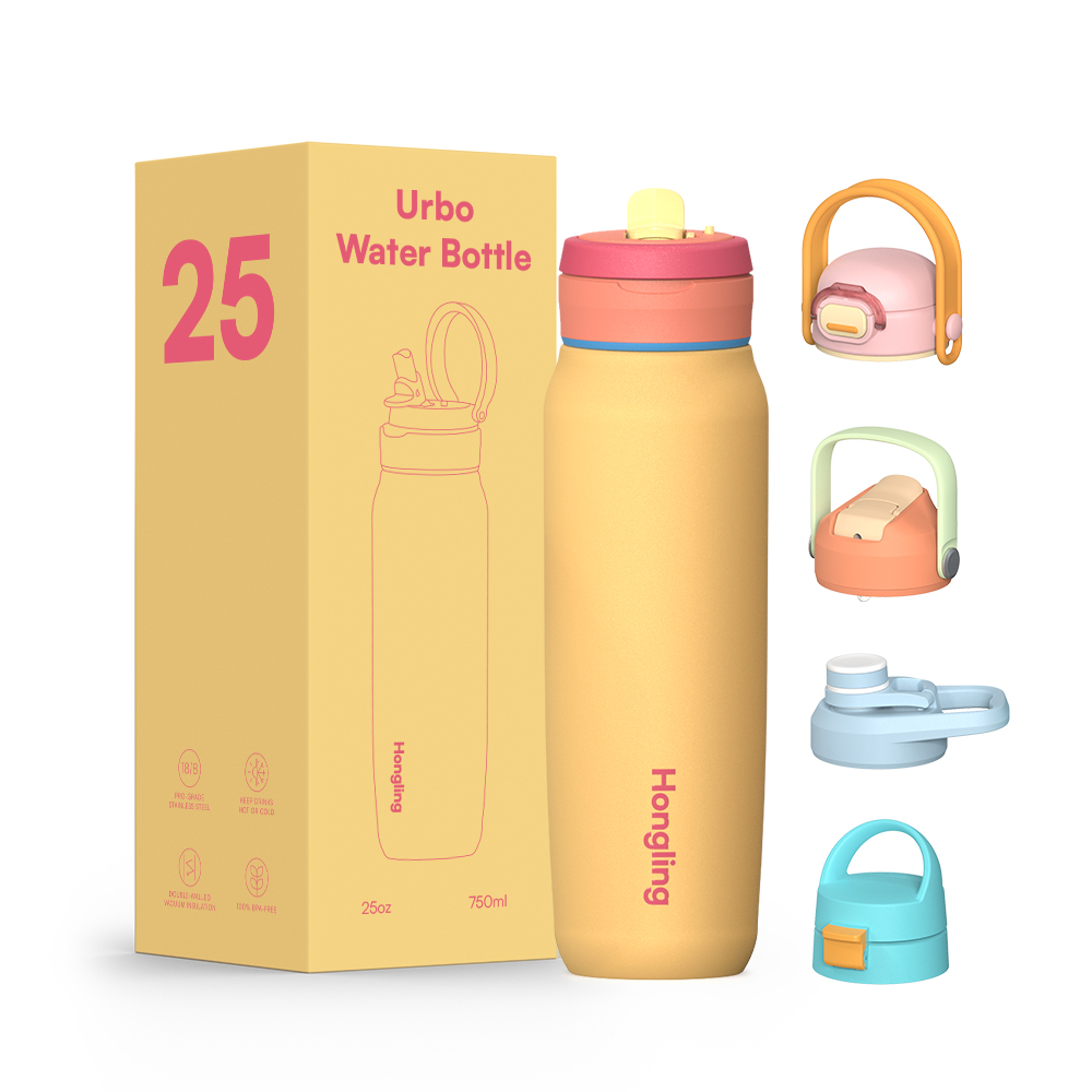 BPA Free Double Wall Stainless Steel Custom Logo Vacuum Flask Insulated Sports Water Bottle with Handle and Straw product image 1 BPA Free Double Wall Stainless Steel Custom Logo Vacuum Flask Insulated Sports Water Bottle with Handle and Straw product image 1