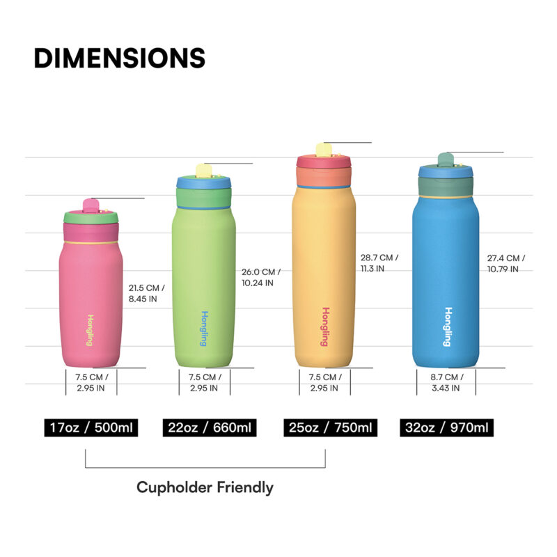 BPA Free Double Wall Stainless Steel Custom Logo Vacuum Flask Insulated Sports Water Bottle with Handle and Straw product image 2