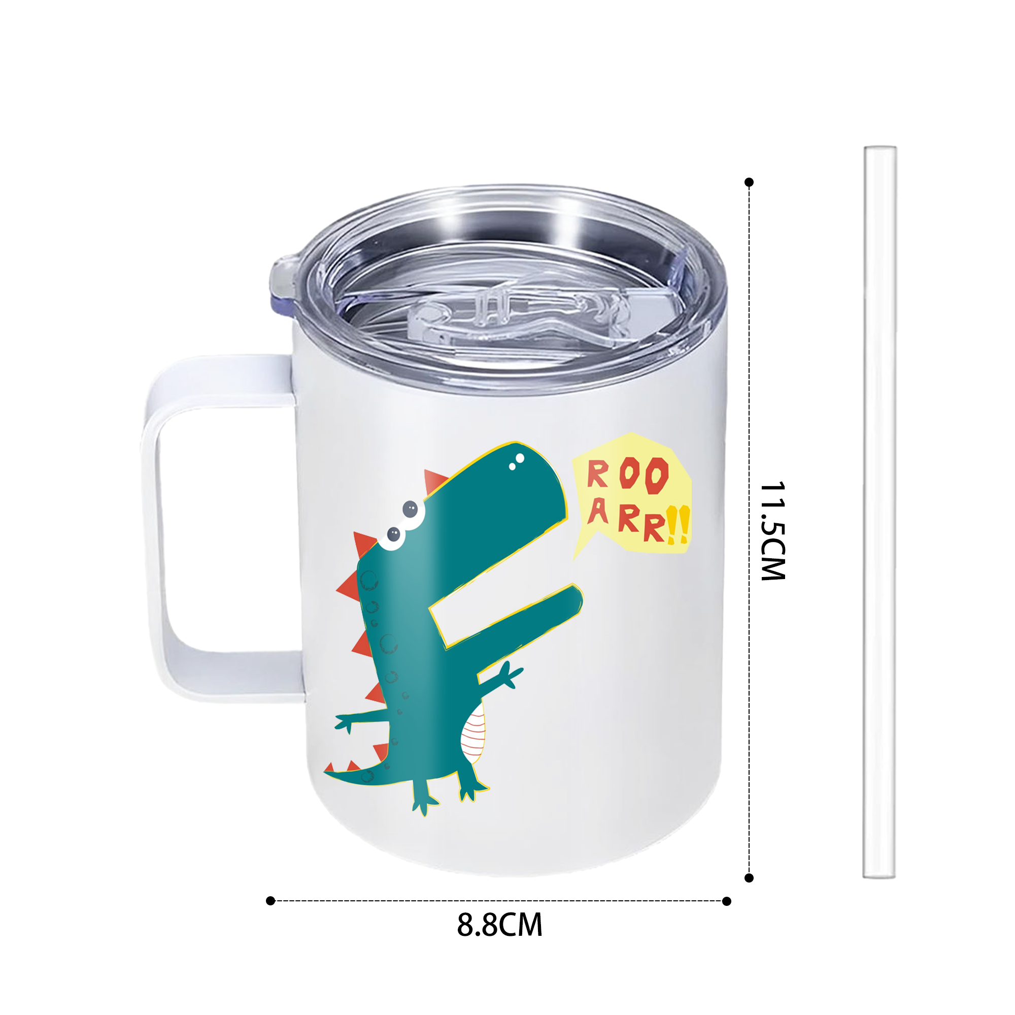 USA RTS 25 Pack White Sublimation Stainless Steel Coffee Mug Metal Travel Mug Cup With Handle and Lid product image 2