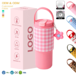 Factory Custom 750ml Coffee Mugs Travel Coffee Tumbler Vacuum Stainless Steel Coffee Cup with Lid Straw product image 3