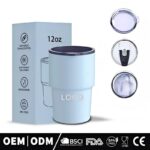 Custom logo 16oz 12oz 8oz 6oz 4oz Double Wall Stainless Steel Travel Mug Stackable Coffee Cups Vacuum Insulation product image 2