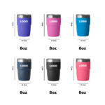 Custom logo 16oz 12oz 8oz 6oz 4oz Double Wall Stainless Steel Travel Mug Stackable Coffee Cups Vacuum Insulation product image 3