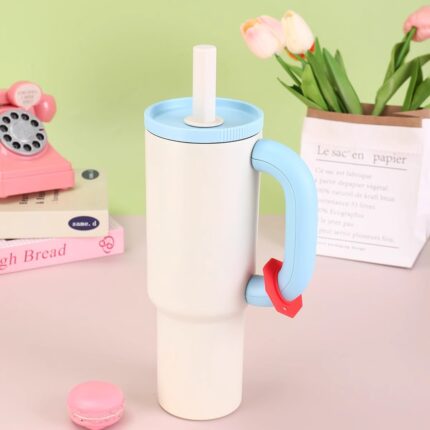 40oz Large Capacity Novelty Double Wall Vacuum Insulated Stainless Steel Tumbler with Straws Leak-Proof & Portable for Camping - 1 color