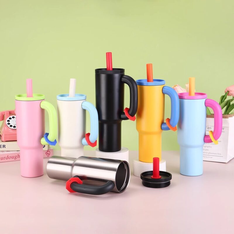 40oz Large Capacity Novelty Double Wall Vacuum Insulated Stainless Steel Tumbler with Straws Leak-Proof & Portable for Camping product image 1