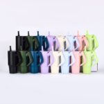 30oz 40oz Insulated Stainless Steel Car Tumbler with Rotatable Handle Portable Travel Mug Reusable Bottle product image 2
