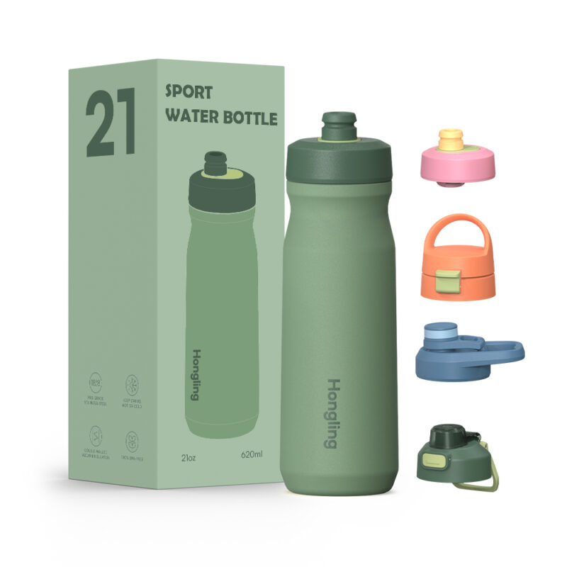 Hong Ling Cycling Running Sports Bottle Insulated Stainless Steel Water Bottle for Electrolyte Drinks Custom Logo product image 1