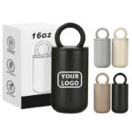 Custom Logo New Vacuum Insulated Portable Stainless Steel Household Indoor Office Ring-shaped Coffee Cup Travel Mug product image 1