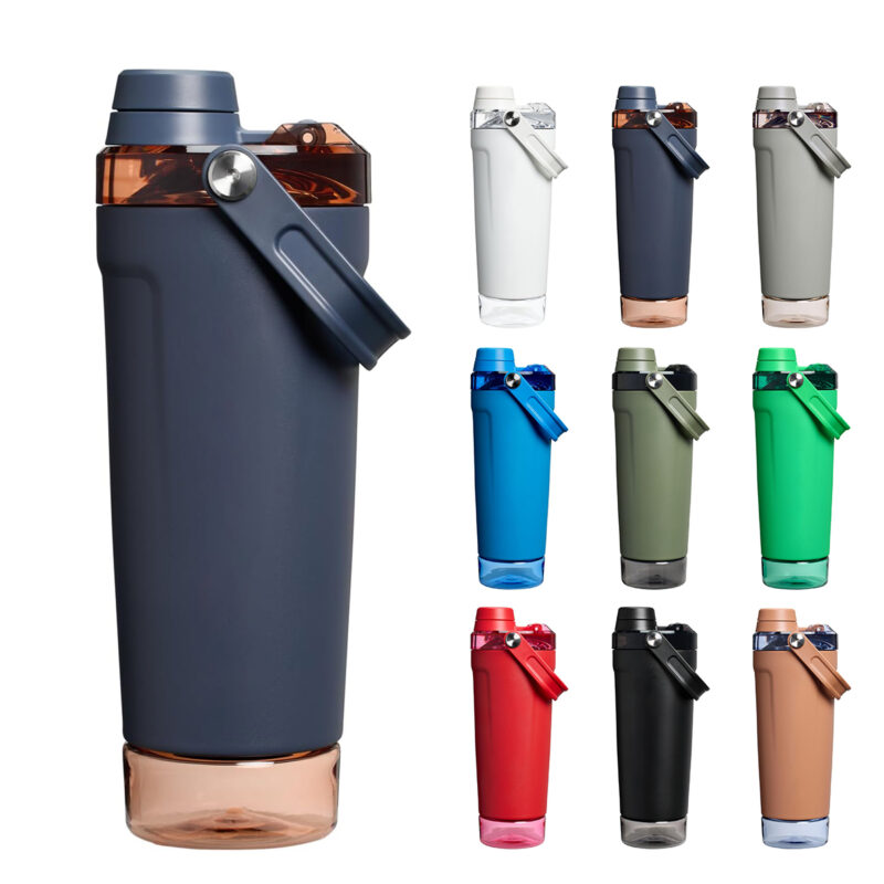 20oz Double Wall Stainless Steel Vacuum Insulated Eco-Friendly Shaker Cup Lid for Gym Fitness Workout Powder Mixer Protein product image 1