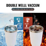 Reusable 30oz White Sublimation Stainless Steel Vacuum Insulated Tumbler with Handle Lid and Straw product image 4