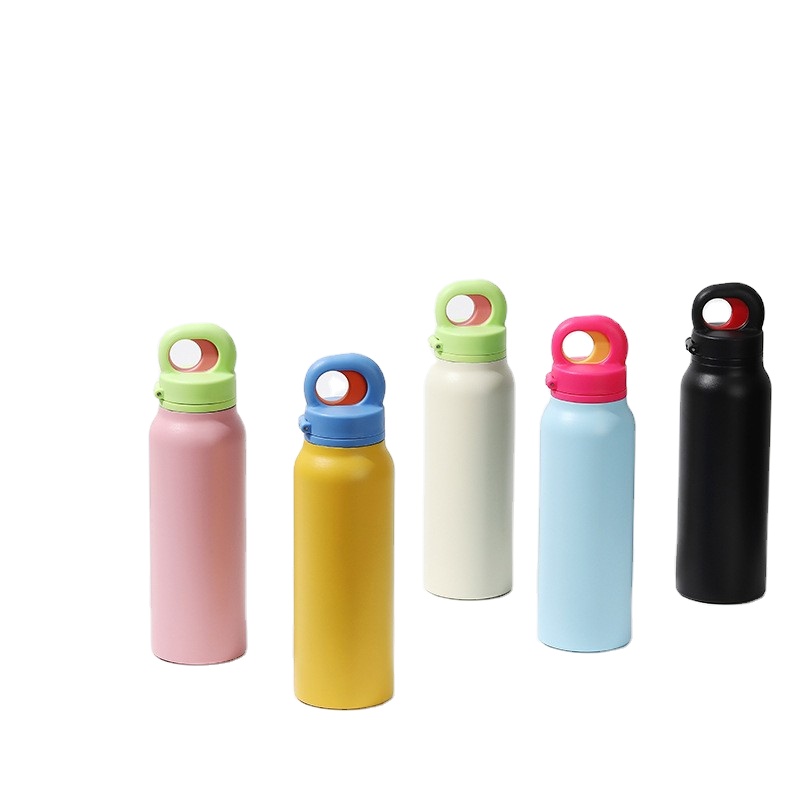 750ml Straight Stainless Steel Insulated Water Bottle 12-24 Hours Insulation Outdoor Sports Gift Cup Student Straw Cup with Lid product image 2