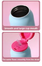 750ml Straight Stainless Steel Insulated Water Bottle 12-24 Hours Insulation Outdoor Sports Gift Cup Student Straw Cup with Lid product image 5