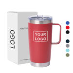 20oz Stainless Steel Vacuum Insulated Thermos with Customizable Design Modern Style Coffee & Ice Bucket Portable Car Gift Cup product image 1