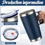 20oz Stainless Steel Vacuum Insulated Thermos with Customizable Design Modern Style Coffee & Ice Bucket Portable Car Gift Cup product image 2