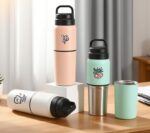 Cross-border Portable 304 Stainless Steel Modern Minimalist Anti-fall Thermos Cup Double-layer Vacuum Double-section Outdoor product image 4