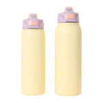 Macaron Color Stainless Steel Vacuum Thermos Bounce Straw Cup Back to School BPA Free Portable Handheld Water Mug product image 1
