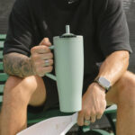 40oz Tumbler with 100% Leakproof Covered Straw Lid Hygienic Covered Straw Insulated Stainless Steel Water Bottle with Handle product image 3